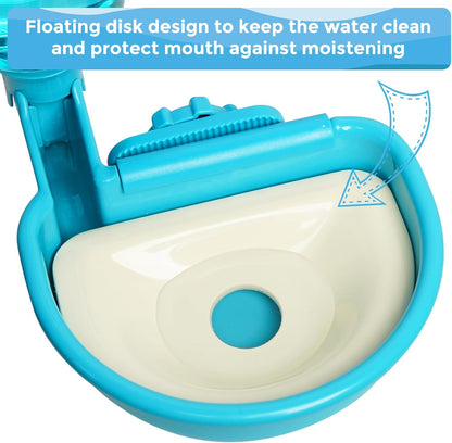 VANNON 16oz Pet Water Bottle, Gravity Dog Water Bowl Dispenser for Cage, Anti-Overflow Water Dispenser for Small Dogs, Cats, Rabbits and Other Small Animals, BPA Free, Gradient Blue