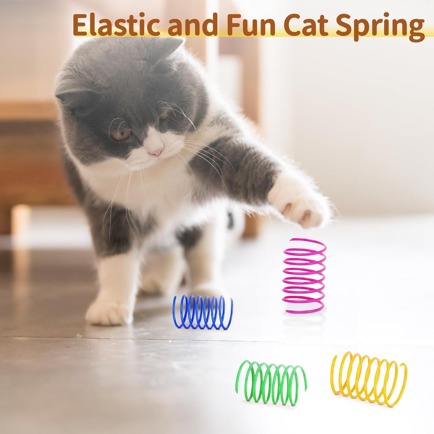 24-Piece Cat Toys Kit: Crinkle Balls, Bell Mice, Spring Toys - Assorted Colors for Indoor Cats Kittens
