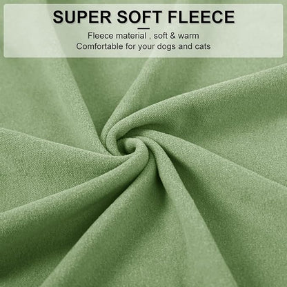 Small Dogs Fleece Dog Sweatshirt - Cold Weather Hoodies Spring Soft Vest Thickening Warm Cat Sweater Puppy Clothes Sweater Winter Sweatshirt Pet Pajamas for Small Dog Cat Puppy (Small, Green)