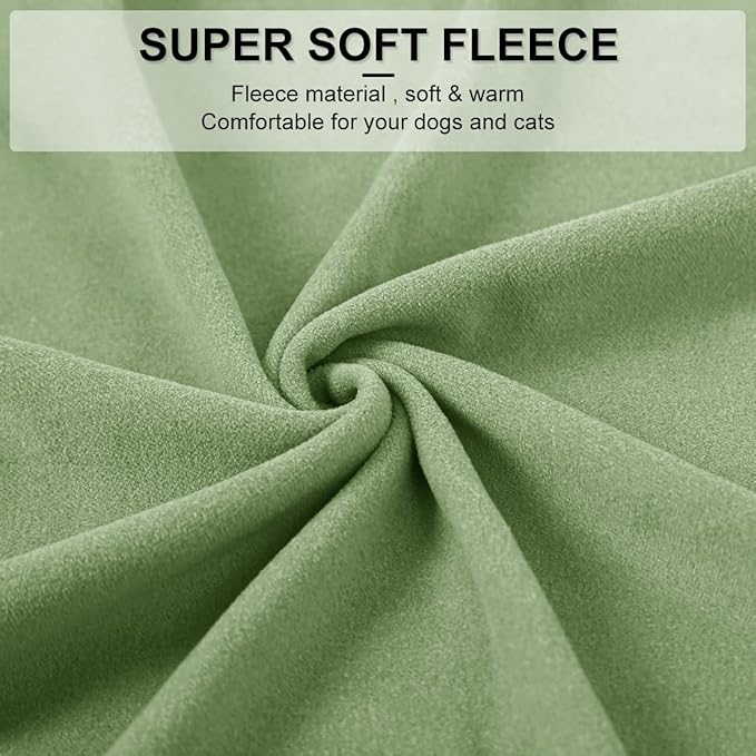 Small Dogs Fleece Dog Sweatshirt - Cold Weather Hoodies Spring Soft Vest Thickening Warm Cat Sweater Puppy Clothes Sweater Winter Sweatshirt Pet Pajamas for Small Dog Cat Puppy (Medium, Green)