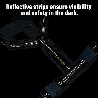 Plutus Pet No Pull Dog Harness, Adjustable Nylon Harness with Soft Padding, Reflective and Heavy Duty Dog Harness for Small, Medium, Large Dogs(Ranger Green, XL)