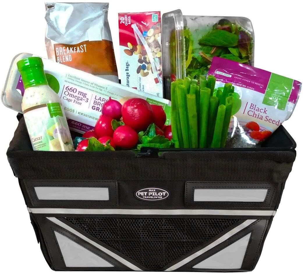 TRAVELIN K9 Pet-Pilot MAX Dog Bicycle Basket Carrier | 8 Color Options for Your Bike (RED)