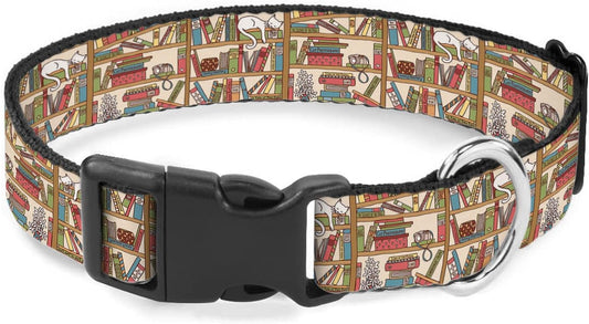 Cat Books Shelf Pet Collars Dog Collars Soft Elastic Neck Strap for Female Male Puppy Cats