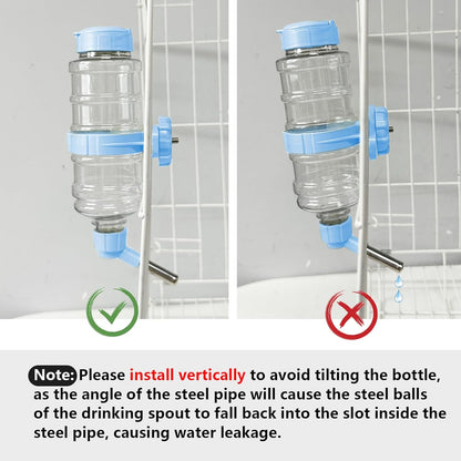 16.7oz Guinea Pig No Drip Water Bottle,Rabbit Hanging Leakproof Water Dispenser,Bunny Automatic Feeder,Ferret Cages Crate Accessories for Chinchilla Hedgehog Squirrel (Blue)