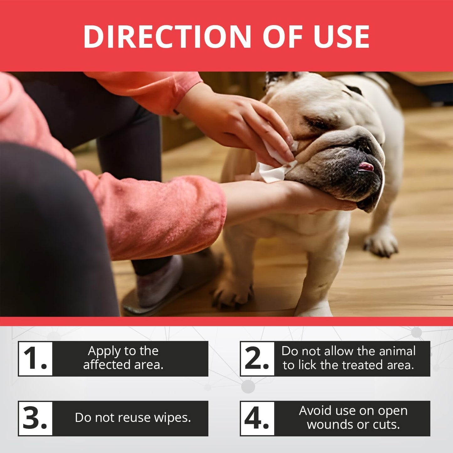 NOVEHA 120PCs XL Formulated Pet Wipes for Dogs & Cats - Safe for Facial & Finger Folds, Underarms, Groin, Hot Spots, Redness & Skin Relief, On-The-Go Size 5.5" x 7"