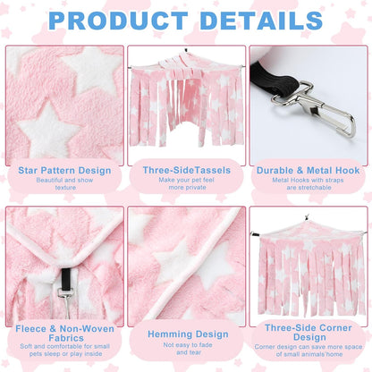 Huwena 4 Pcs Guinea Pig Hideout Pentagram Fleece Hideaway Toys Cage Accessories Small Animals Corner Triangular Hammock Hamster Ferret Playing Sleeping Bed for Hedgehog Bunny Chinchillas