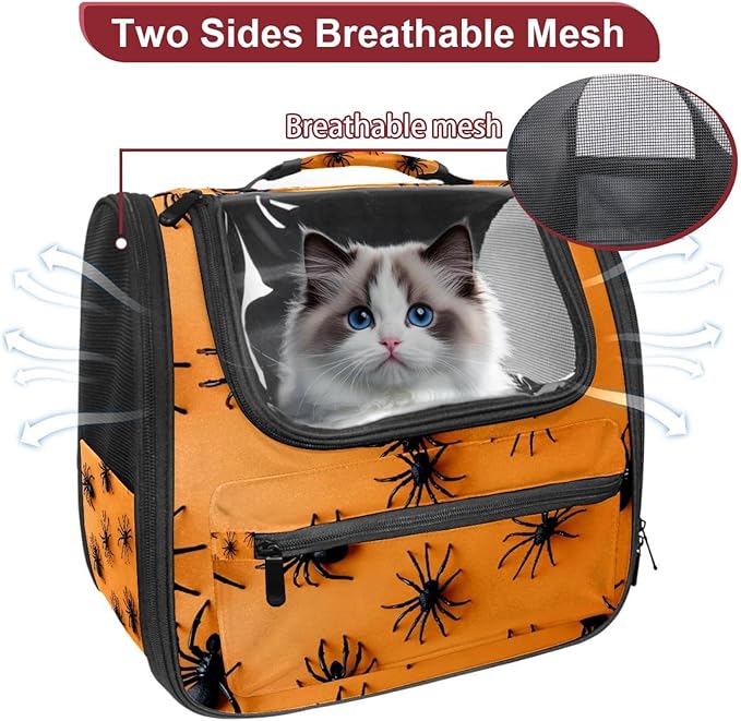 Spiders 1 Cat Backpack Carrier Pet Backpack Carrier for Small Dogs and Medium cat Puppy Kitten Bunny