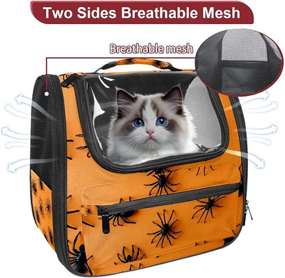Spiders 1 Cat Backpack Carrier Pet Backpack Carrier for Small Dogs and Medium cat Puppy Kitten Bunny
