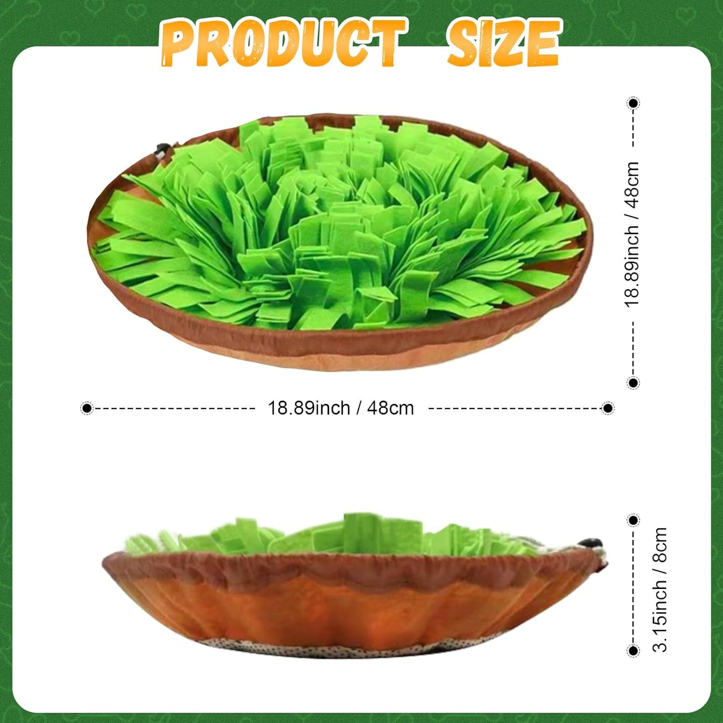 Snuffle Mat for Dogs Cats, Interactive Pet Non Slip Sniff Mat for Slow Eating Cognitive Puzzle Feeder for Enrichment Mental Stimulation Toys Keeping Boredom Away