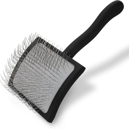 Chris Christensen Big K Dog Slicker Brush for Dogs (Goldendoodles, Labradoodles, Poodles), Groom Like a Professional, Fluff Detangle Style, Saves Time Energy, Black, Large