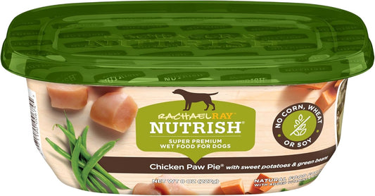 Nutrish Rachael Ray Wet Dog Food Chicken Paw Pie, 8 oz. Tub, 8 Count
