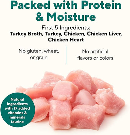 Dave's Pet Food Grain Free Wet Cat Food Gravy (Turkey & Giblets Dinner in Gravy), Made in USA Naturally Healthy Canned, Added Vitamins & Minerals, 5.5 oz Cans (24 Pack)