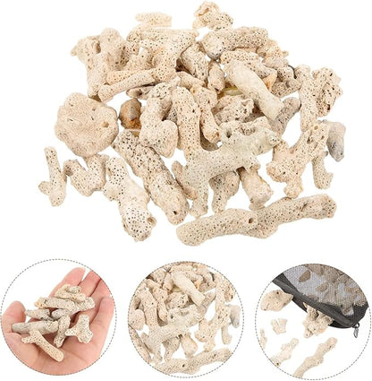 Aquarium Crushed Coral Filter Media, Natural Bio-Ceramic Filtration Material, Reusable for Fish Tank and Pond