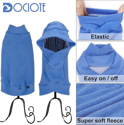 Small Dogs Fleece Dog Sweatshirt - Cold Weather Hoodies Spring Soft Vest Thickening Warm Cat Sweater Puppy Clothes Sweater Winter Sweatshirt Pet Pajamas for Small Dog Cat Puppy (Large, Sky Blue)
