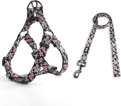 QQPETS Dog Harness Leash Set Adjustable Heavy Duty No Pull Halter Harnesses for Small Medium Large Breed Dogs Back Clip Anti-Twist Perfect for Walking