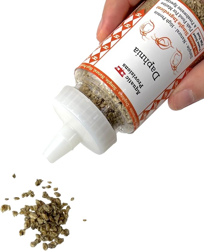 Freeze Dried Daphnia 0.5 oz, Fish Food for Freshwater and Marine Aquarium Fish, Invertebrates, and Fry