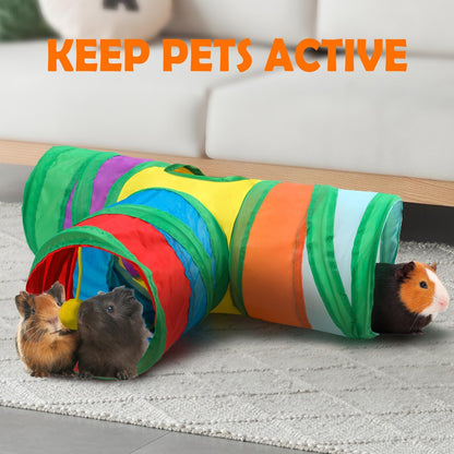 Sofier Guinea Pig Tunnel Hideout Cage Accessories Chew Toys for Hamster Rabbit Ferret Rat Chinchilla Hedgehog Enrichment Playpen Boredom