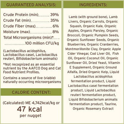 Primal Freeze Dried Raw Dog Food Nuggets, Lamb, Complete & Balanced Meal, Also Use as Topper or Treat, Premium, Healthy, Grain Free, High Protein Raw Dog Food, 14 oz