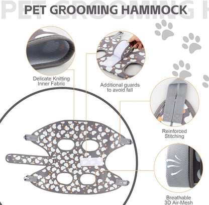 Dog Grooming Hammock with Nail Clippers/Nail Trimmers, Dog Grooming Harness for Nail Trimming, Pet Grooming Sling Helper for XL Large Dogs