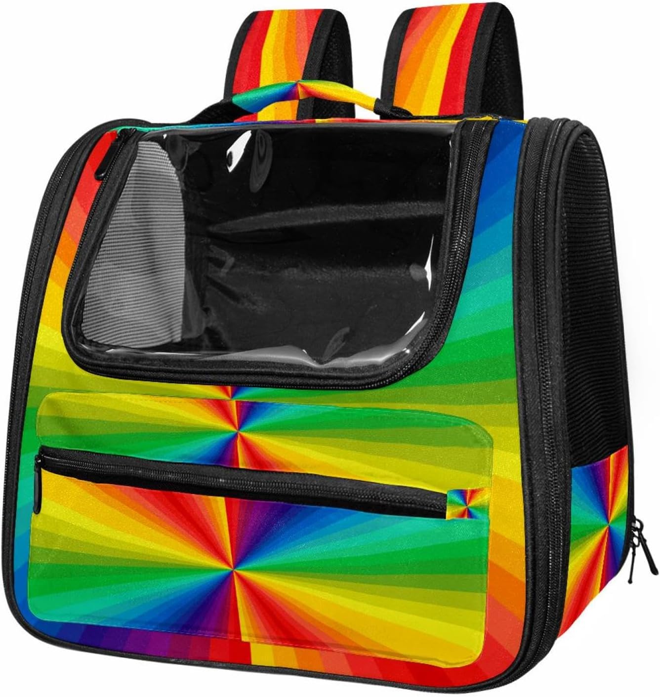 Colorful Rainbow Painting Pet Carrier Soft Sided Carrier for Small Medium Cats Dogs