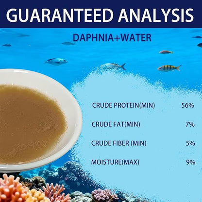 Instand Fish Food, 50ml Ready to Use Aquarium Fish Food, Non-Living Daphnia, Food for Betta Saltwater Marine Freshwater Fish (Daphnia)