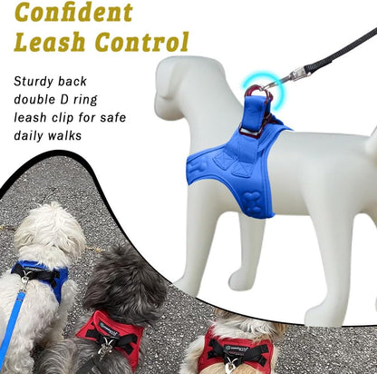 Comfort Fit No Pull Dog Harness – Adjustable Step-in Vest for Small, Medium & Large Dogs, Soft Padded with Leash Clips, Reflective Straps & Handle
