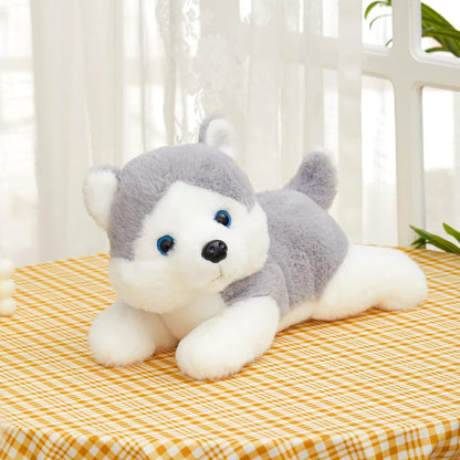 Houwsbaby 13'' Gray Light Up Husky Stuffed Animal Dog Soft Plush Night Light Puppy Toy Hugging Pillow Companion Holiday Christmas Birthday Present for Kids Boys Girls Toddlers
