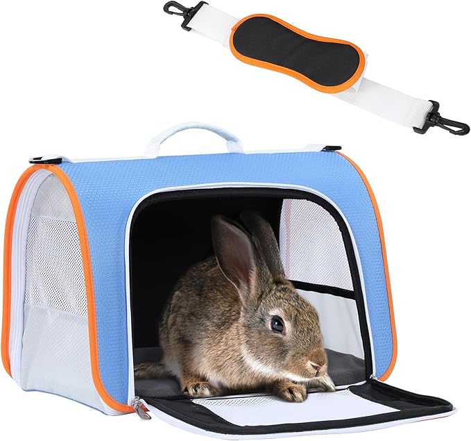 A4Pet Kitten Carrier, Airline Approved Pet Carrier for 1-12 lbs, Soft-Sided Pet Travel Carrier Blue,15.7 x 9 x 10.6, Small