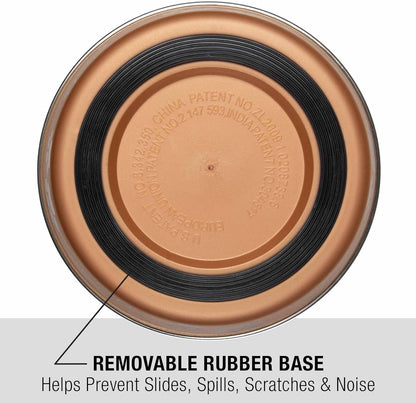 Loving Pets Bella Dog Bowls- Stainless Steel Dog & Cat Bowls - Spill Proof Dog Food Bowl, Cat Bowl, Puppy Essentials & Pet Supplies Great for Home & Travel (Small 10-20 lbs, Champagne)