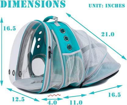 halinfer Dual Expandable Cat Backpack Carrier, Fit up to 20 lbs, Expandable Pet Carrier Backpack for Large Fat Cat and Small Puppy