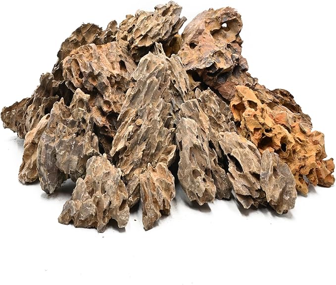 5LB Aquarium Rocks Dragon Stone for Aquariums Aquascaping Landscaping Model Fish Tanks Terrariums Vivariums Decoration Paludarium Amphibian Enclosures-2-4 Inches