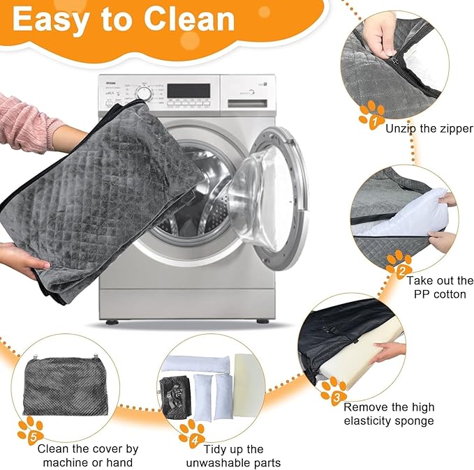 Sephyroth Velvet Dog Car Seat - Medium/Large Dogs - Back Seat Compatible, 60 lbs Max, Safety Belt