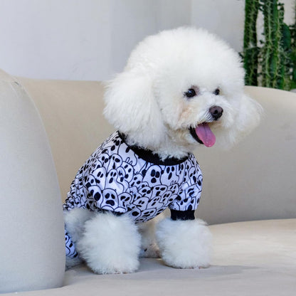 CuteBone Small Dogs Outfit Soft Puppy Onesies Pjs Halloween Dog Pajamas Pet Coat Cat Apparel Comfy Doggie Jumpsuit Bodysuit for All Seasons P300L