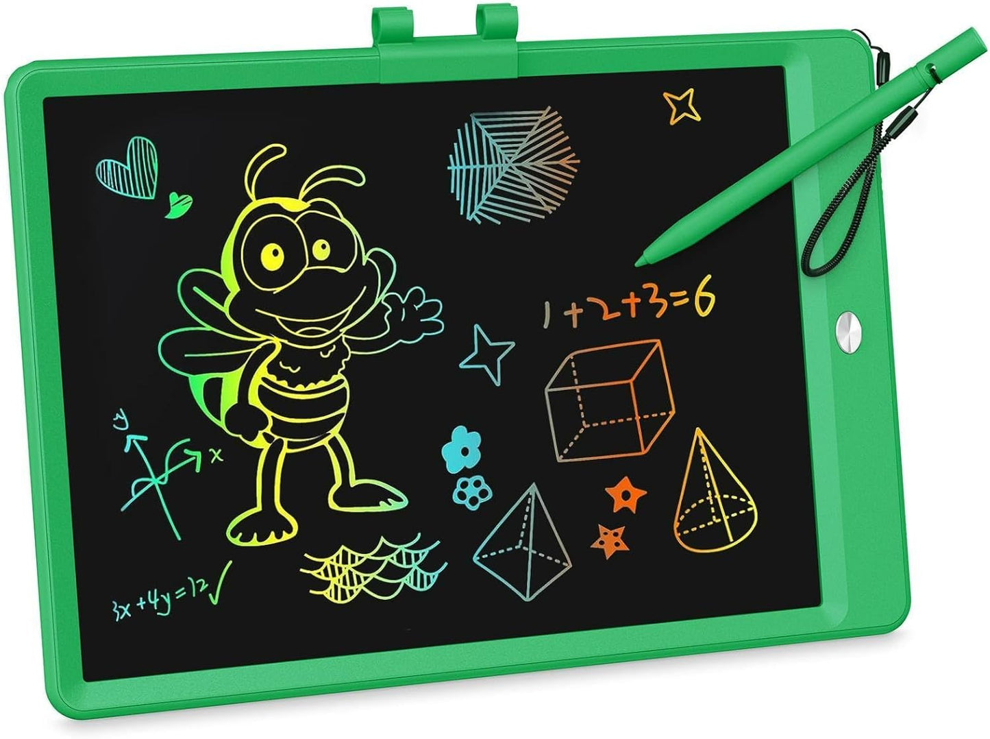 KOKODI LCD Writing Tablet, 10 Inch Colorful Toddler Doodle Board Drawing Tablet, Erasable Reusable Electronic Drawing Pads, Educational and Learning Toy for 3-6 Years Old Boy and Girls(Green)