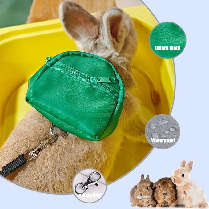 Portable Guinea Pig Backpack with Small Bag Harness and Leash Set, Space Capsule Bubble Window Pet Carrier Cage Travel for Rabbit, Bearded Dragon, Squirrel, Tortoise, Bird, Lizard, Sugar Glider