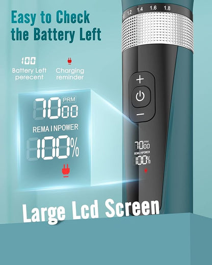 oneisall Cat Clippers for Matted Hair, 5-Speed Quiet Cat Grooming kit, Cordless Pet Shaver for Long Hair,Waterproof Pet Hair Trimmer, Pet Clippers for Cats(Green)