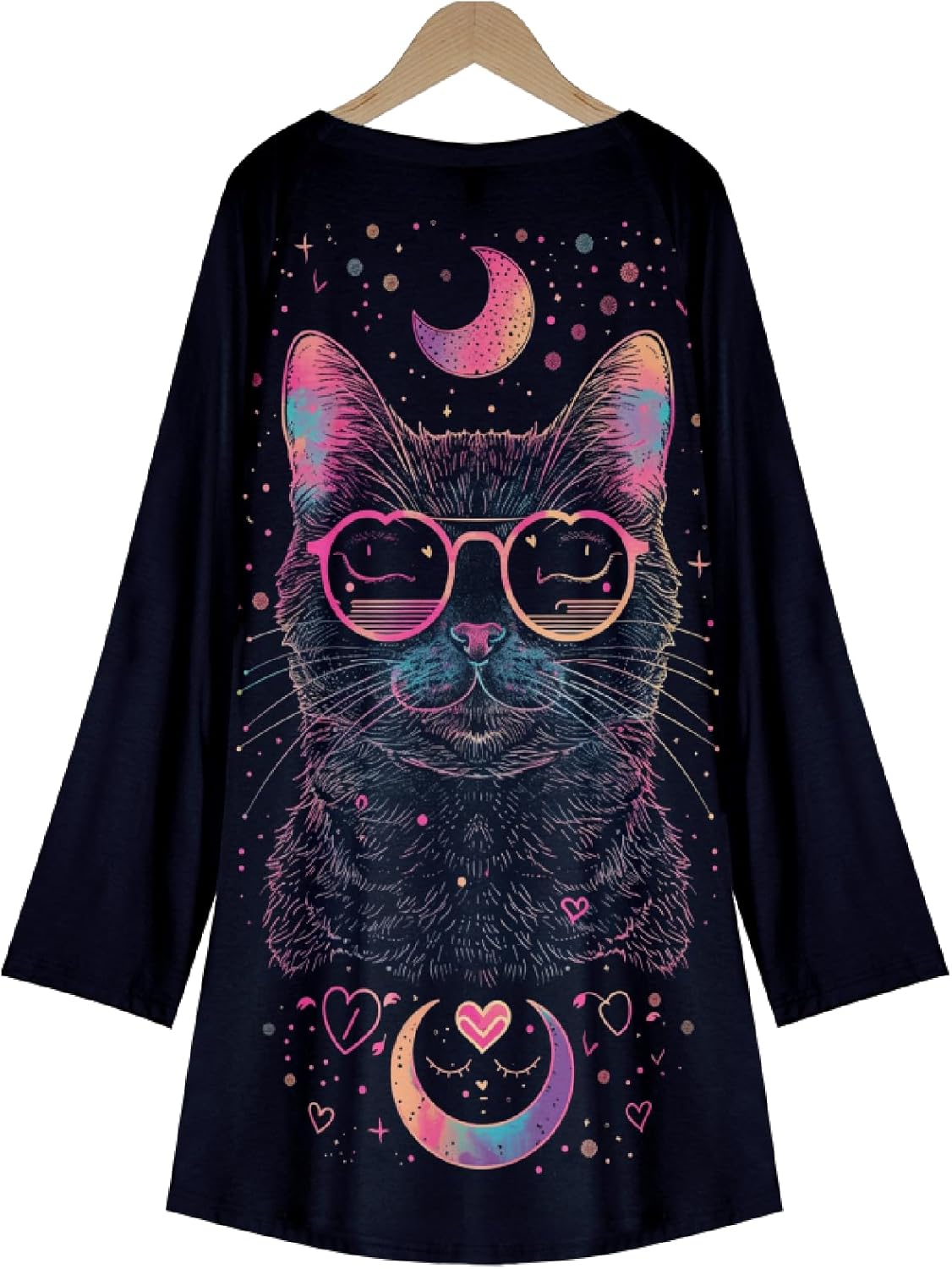 MARSVOVO Women Novelty Graphic Plus Size Sweater Crewneck Long Sleeve Cute Printed Loose Fit Casual Fall Sweaters Top