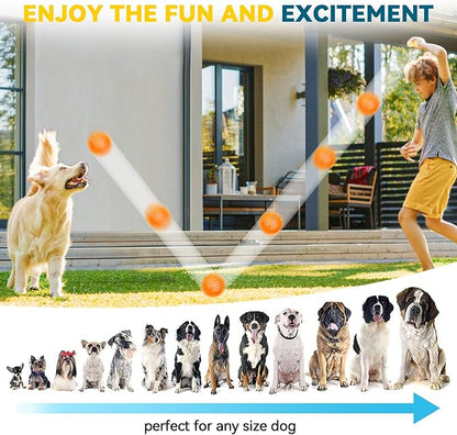 3.5” Large Dog Toys Ball, 6 Pack Squeaky oys, Durable for Aggressive Chewers, Spiky Ball for Clean Teeth and Training, Fetch Toys for Large Dogs, for Puppy Chew and Teething