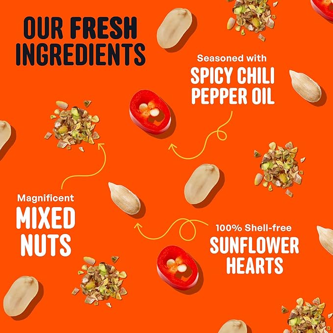 No Mess Sad Squirrels Hot Bird Seed – 10 lb. Spicy Shell-Free Blend with Peanuts, Sunflower Hearts & Chili Pepper Oil – No Waste, Squirrel-Resistant Bird Food for Outside Feeders