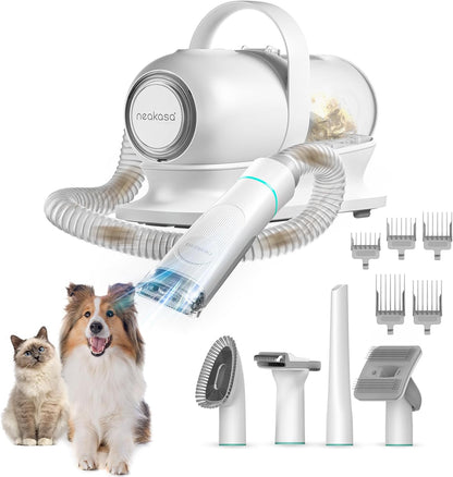Neakasa P1 Pro Pet Grooming Vacuum Suction 99% Pet Hair, Dog Grooming Kit with 5 Professional Grooming Shedding Tools for Dogs Cats and Other Animals