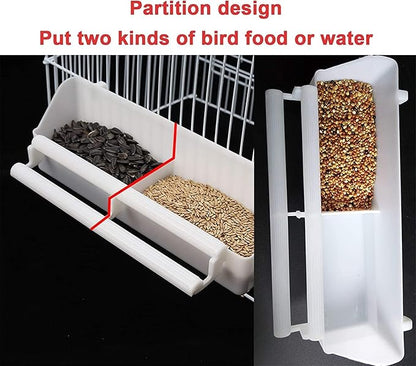 76" Extra Large Double Stackable Wrought Iron Breeding Bird Flight Parrot Cockatiel Conure Breeder Separate Cages Nesting Box Doors Easy Clean Pull Out Grate Tray Detachable Rolling Stand