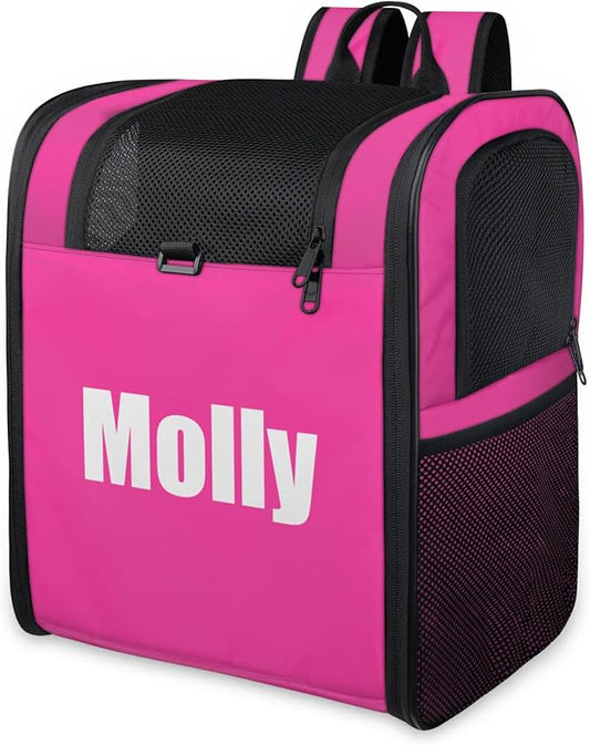 Cat Backpack Carrier-Customizable, Breathable Pet Carrier Backpack for Outdoor Travel/Vet Visits/Daily Use, Adjustable & Secure Design for Small Dogs and Cats Style1