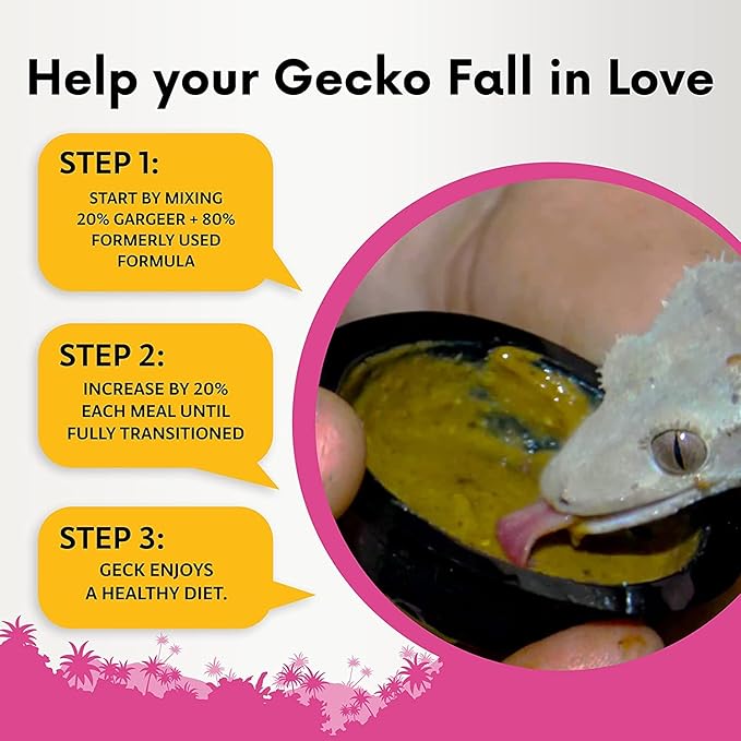 8oz Complete Crested Gecko Food Diet. Premium Ingredients Mix, Ready to Use Freshly Made Powder. Unique Superfood Formula, Developed & Made in The USA. Enjoy!