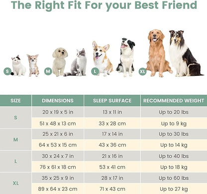 Miguel Faux Linen Dog Bed with Removable Cushion Pillow for Medium Small Dogs, Washable Pet Bed with Side Easy to Wash Puppy Bed, Rectangle Cat Bed for Indoor Cat with Anti-Slip Bottom, Green 30 Inch