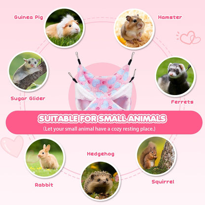 3 Pcs Guinea Pig Hammock, Rat Ferret Hamster Hanging Hammock Guinea Pig Accessories for Small Animals Chinchilla Parrot Sugar Glider Ferret Squirrel (11"×11")