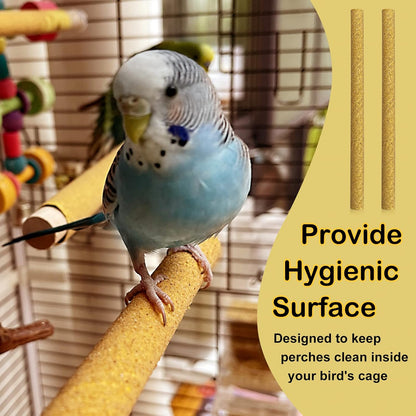 S&X Small Bird Perch Covers, Sand Perch Covers Sandpaper for Budgies, Canaries, Parakeets, Lovebirds and Other Small Birds, 6-Pack