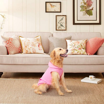 EXPAWLORER Dog Hoodie Fleece Sweater Vest, Hooded Dog Sweatshirt Fall Winter Pet Clothes with Leash Hole, Sleeveless Warm Cozy Puppy Clothing for Cat Small Medium Large Dogs Girl Boy, Pink L