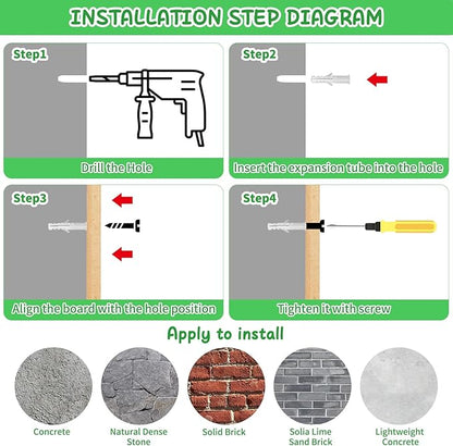 Cat Wall Shelves, 6 in 1 Cat Wall Furniture Set with Condos House, Bed, Bridge, Tree, Steps, Scratching Board, DIY Walls Playground for Indoor (Green)