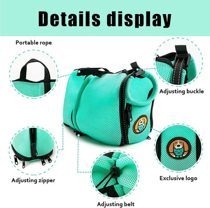 AWOOF Cat Grooming Bag Adjustable Cat Bathing Bag Anti Scratch Bite Polyester Soft Durable Mesh Cat Shower Bag for Small Medium Large Cats