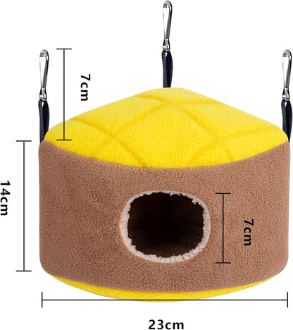 Plush Bird Nest for Cockatiel Bird, Parakeet Cage Accessories, Small Bird House for Cage